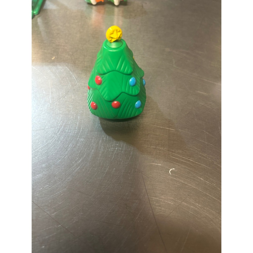 Vintage 1999 Mattel Christmas Tree Toy Figurine Green Ornaments 72794 Holiday